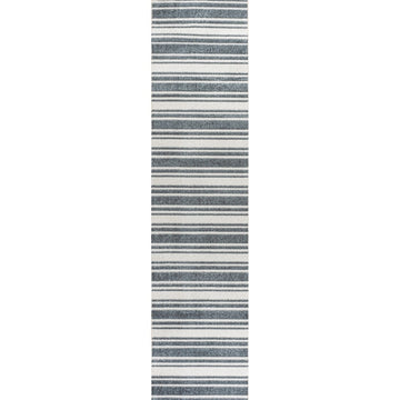 Fawning Two-tone Striped Classic Low-pile Machine-washable Area Rug